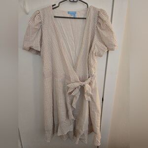 Draper James RSVP Striped Midi Wrap Dress